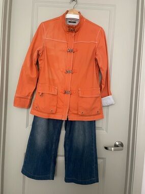 Eddie Bauer Orange Utility Jacket size medium